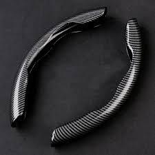 Carbon Fiber ABS Texture Steering Wheel Grip Cover for Cars