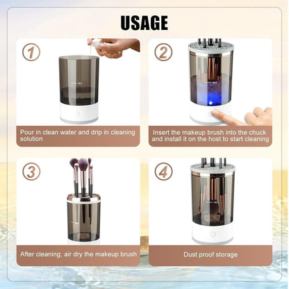 Make Up Brush Cleaner, USB Rechargeable Automatic Deep Cosmetic Cleaning Device